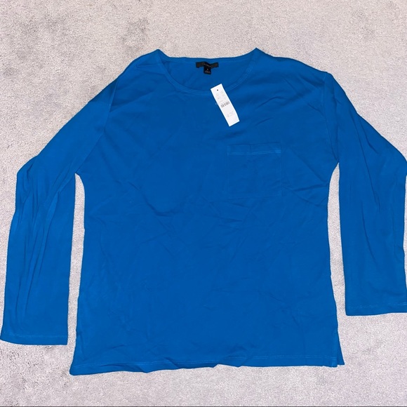 NWT J.Crew Long Sleeve Pocket Tee - Picture 2 of 7